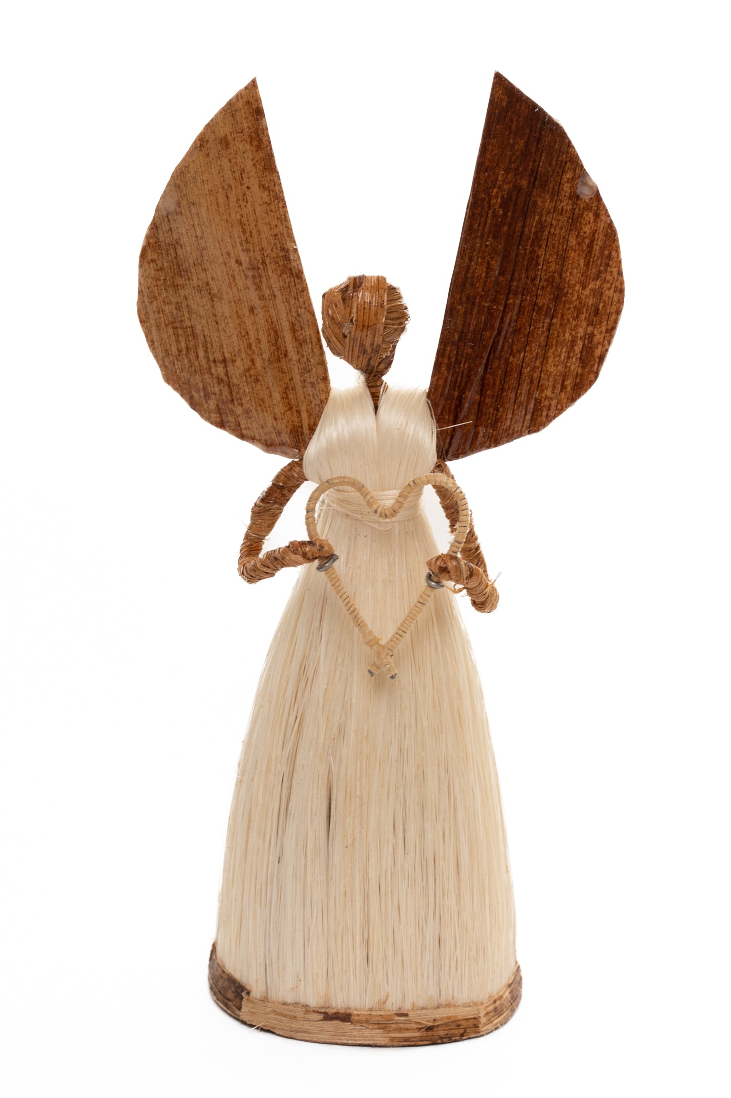 ÄNGEL 15 cm hjärta sisal bananfiber