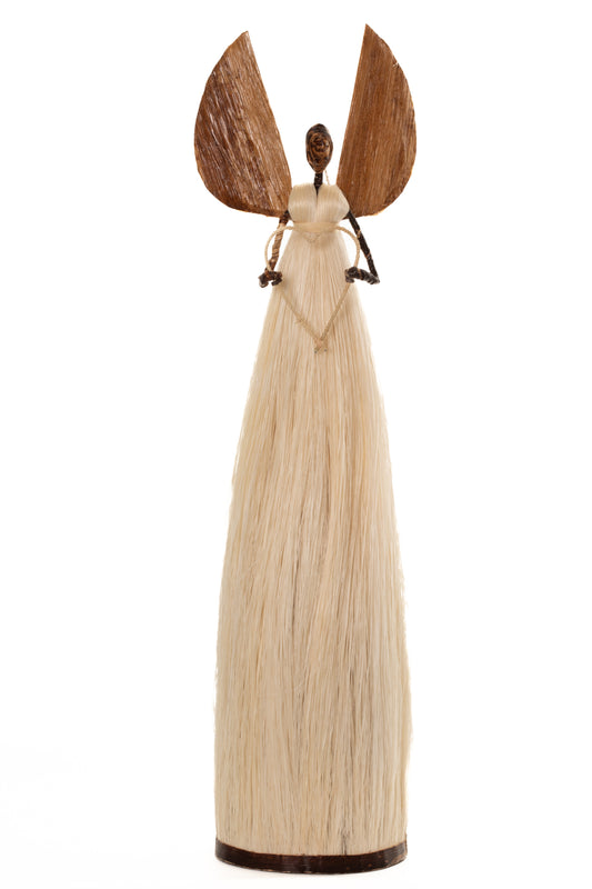 ÄNGEL 40 cm hjärta sisal bananfiber