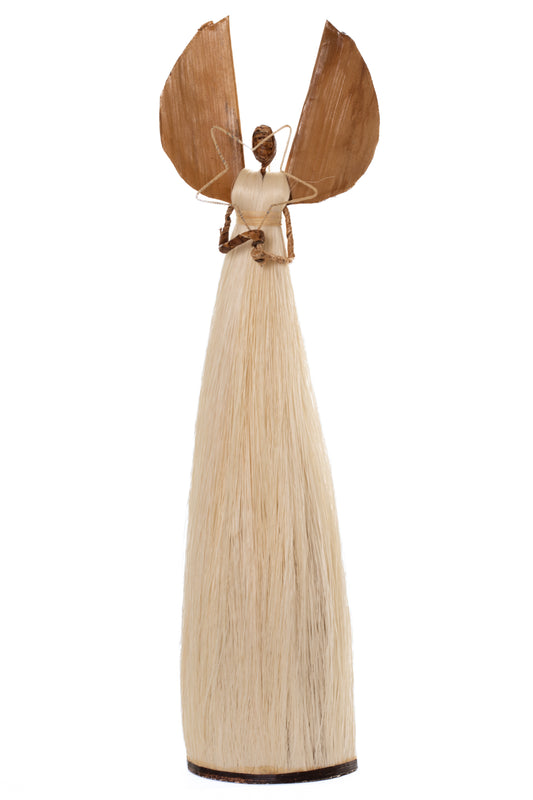 ÄNGEL 40 cm stjärna sisal bananfiber