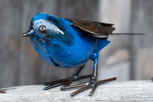 Blå fågel 14 cm återbruk