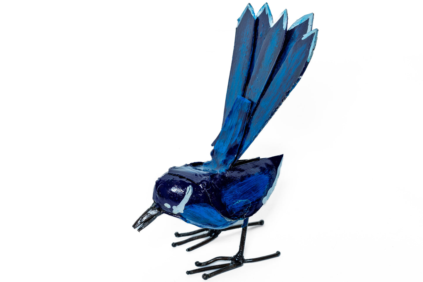 Blå fågel spretig 15 cm återbruk