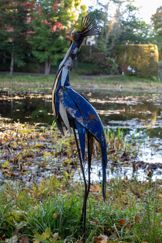 Blå krontrana 120 cm återbruk