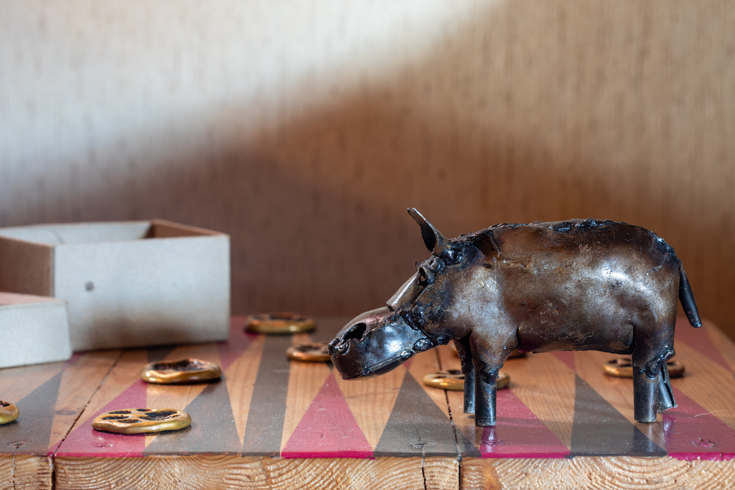 Brun flodhäst 14 cm återbruk