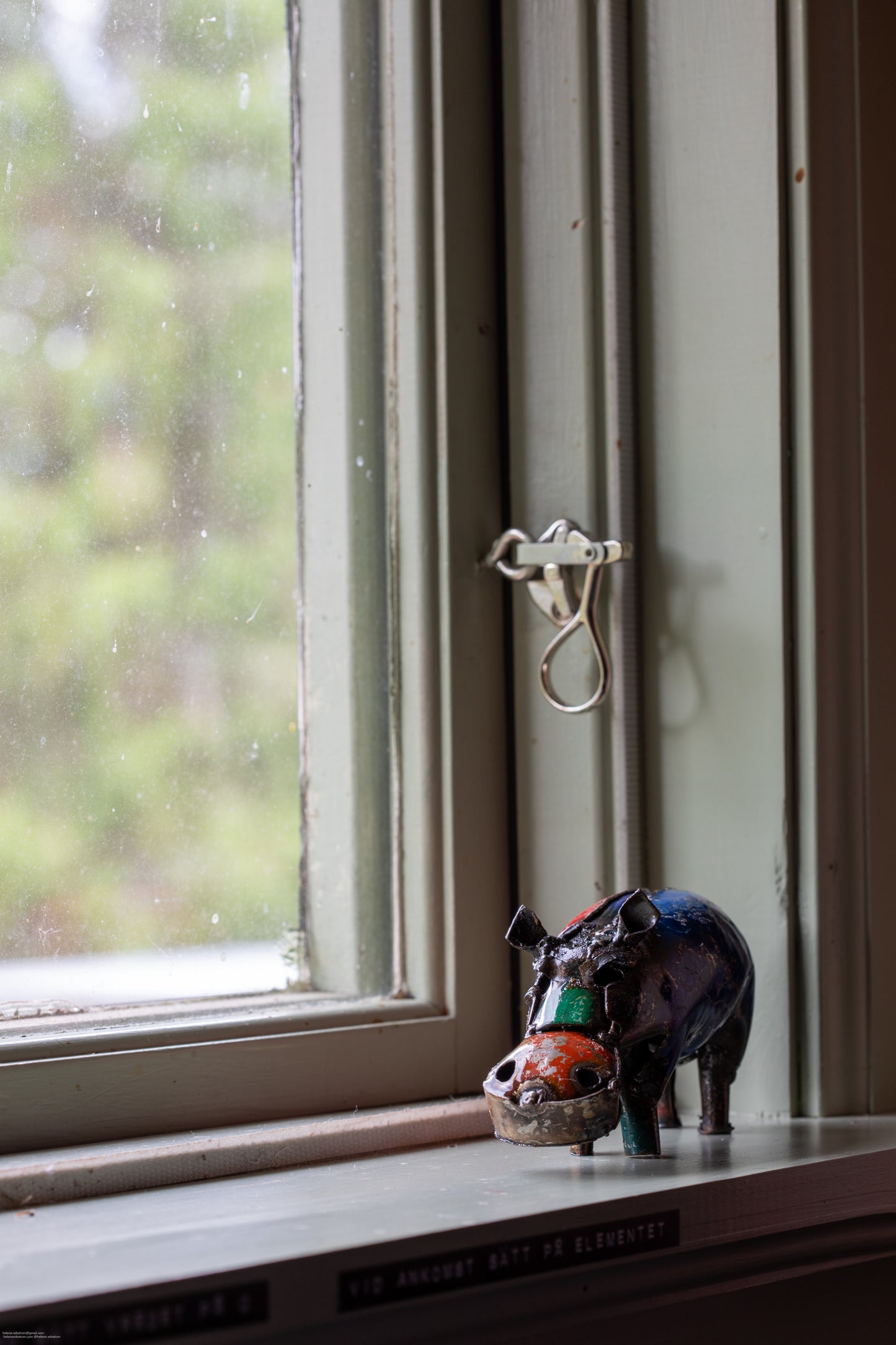 Färgglad flodhäst 15 cm återbruk