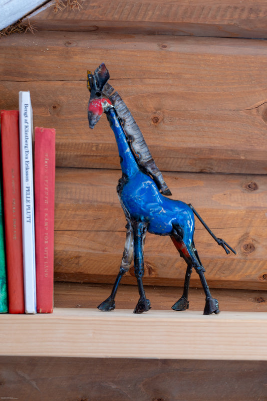 Färgglad slank giraff 30 cm återbruk
