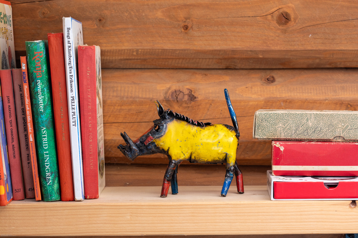 Färgglatt vårtsvin 14 cm återbruk