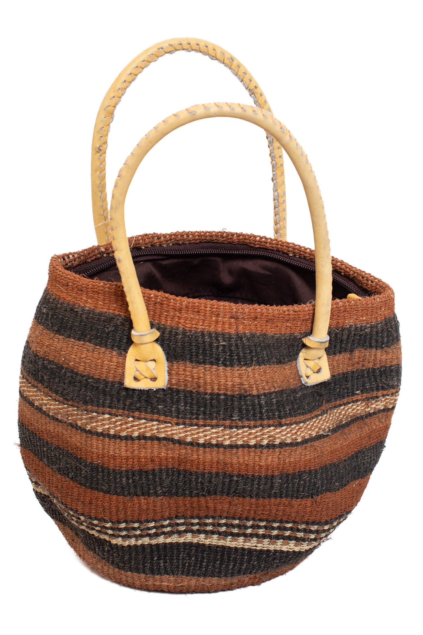 Fodrad shopper väska 25 cm BAOBAB läder