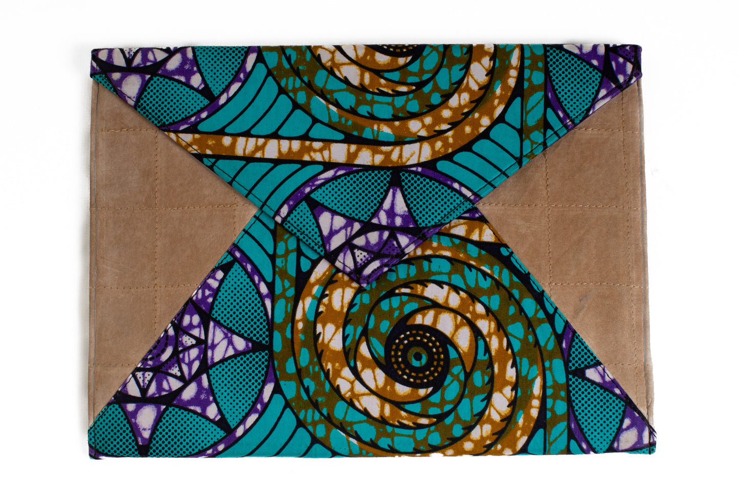 Fodral kitenge läder lila stjärna