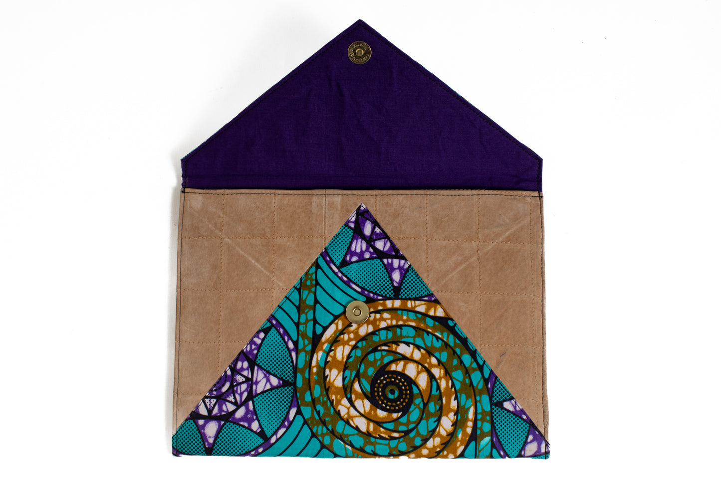 Fodral kitenge läder lila stjärna