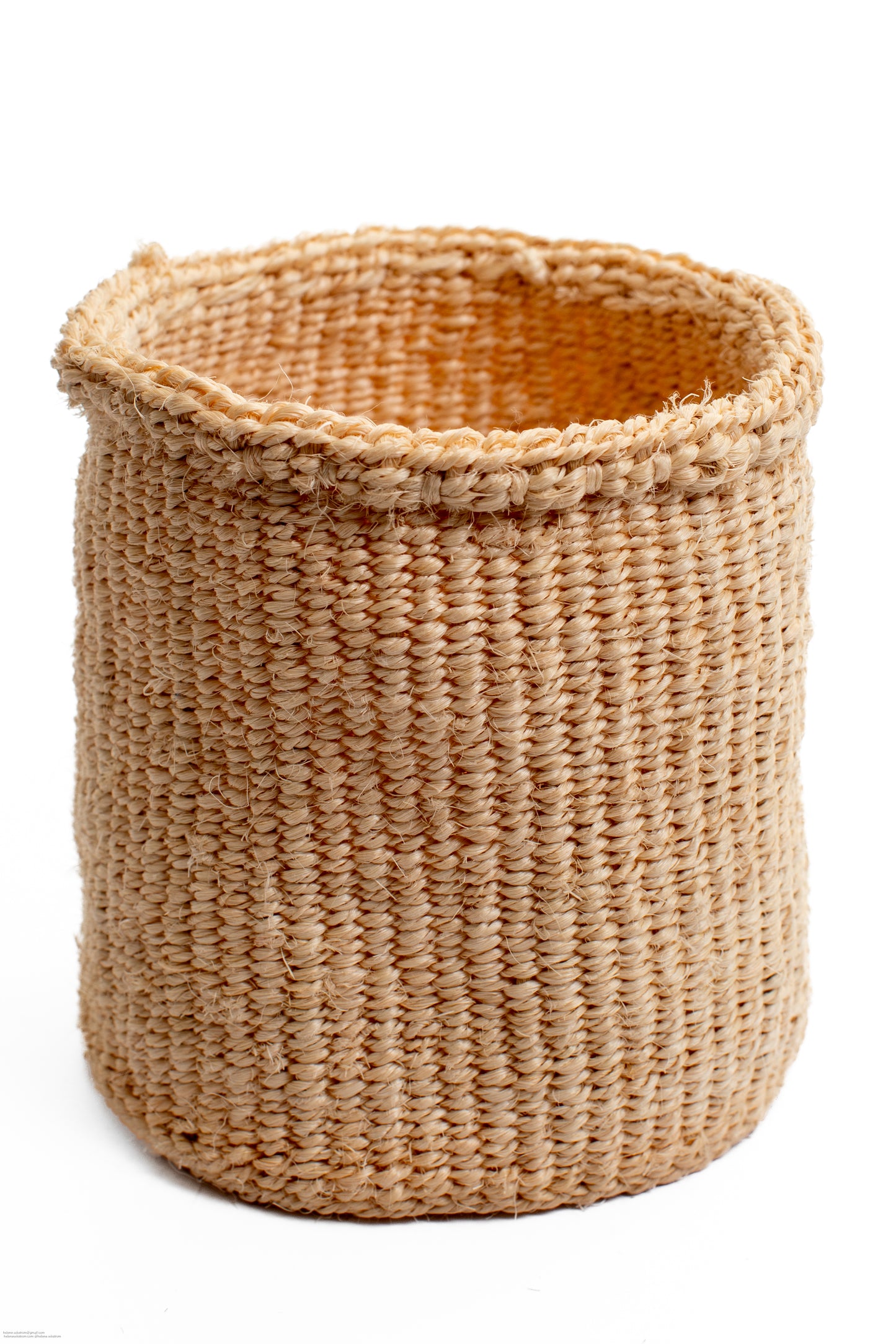 Förvaringskorg 13 cm vit sisal