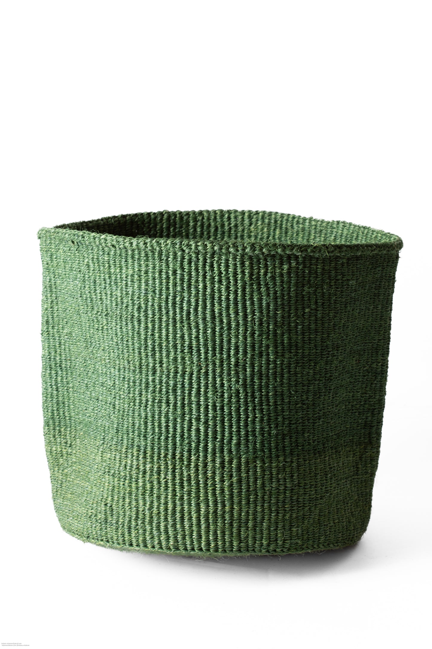 Förvaringskorg 26 cm grön sisal