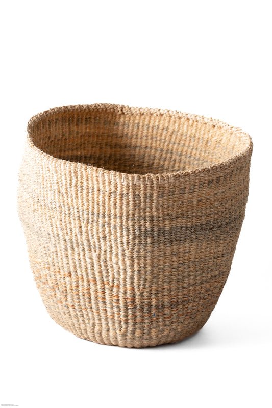 Förvaringskorg 27 cm melerad sand grå sisal