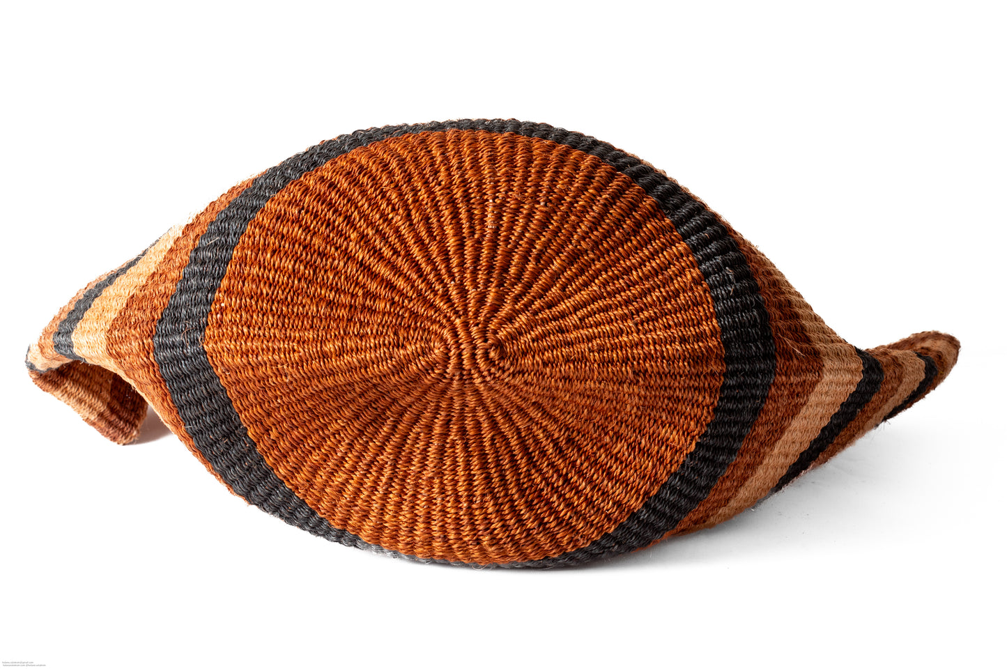 Förvaringskorg 31 cm randig brun svart sisal