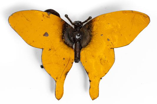 Gul fjäril 13 cm återbruk