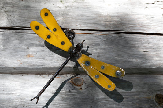 Gul trollslända 22 cm återbruk