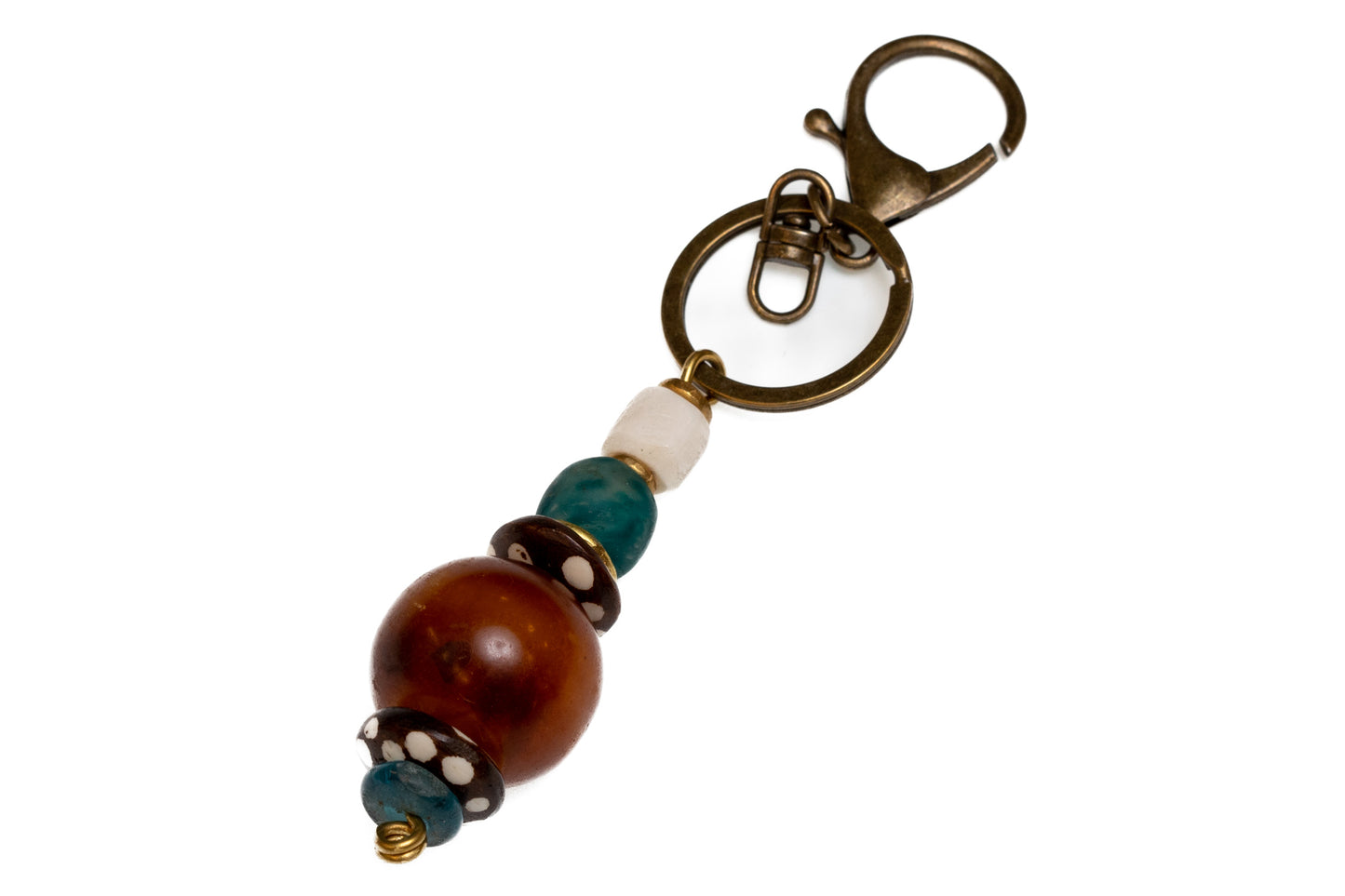 NYCKELRING falsk bärnsten