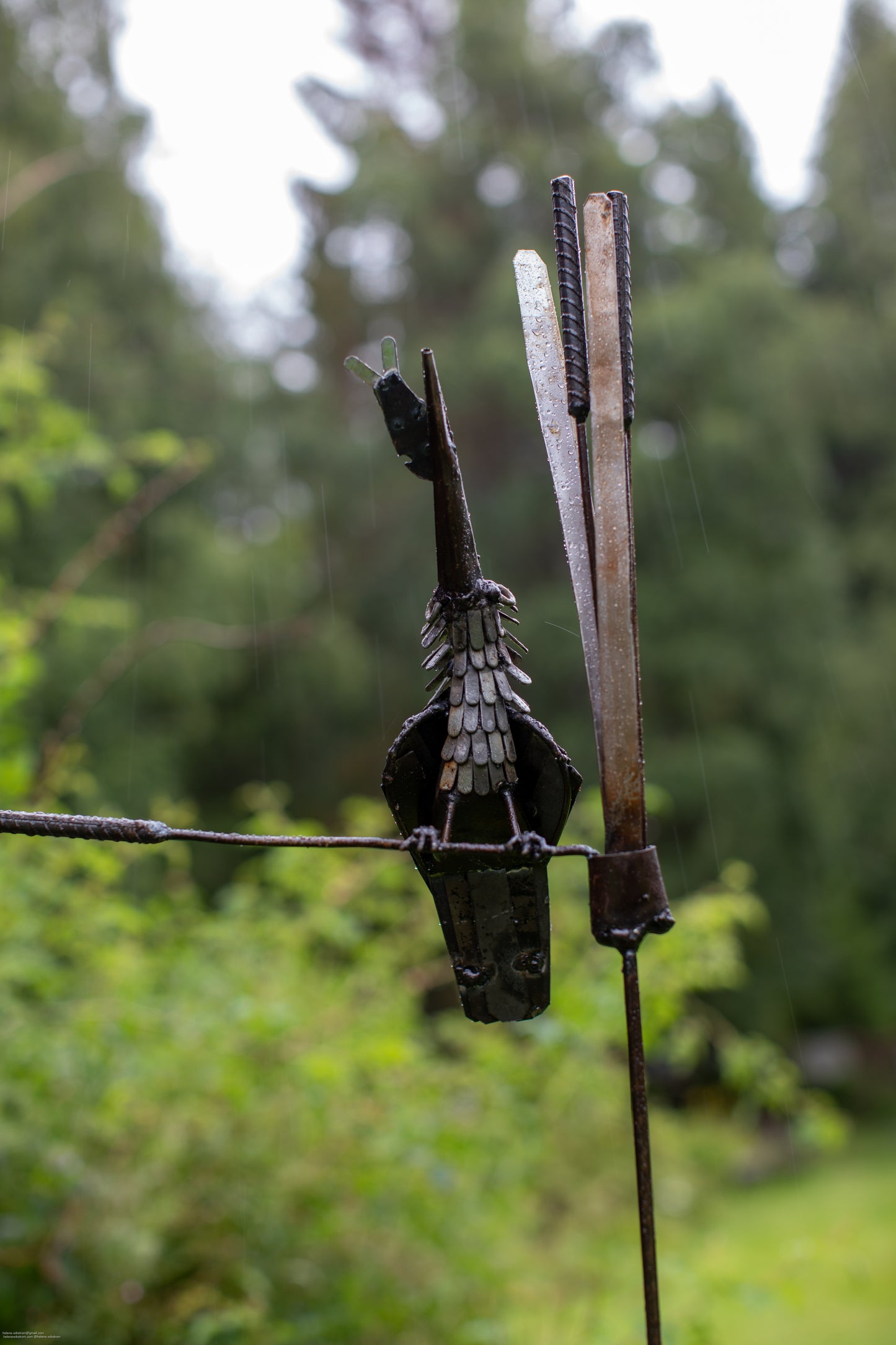 Näshornsfågel på kaveldun 110 cm återbruk