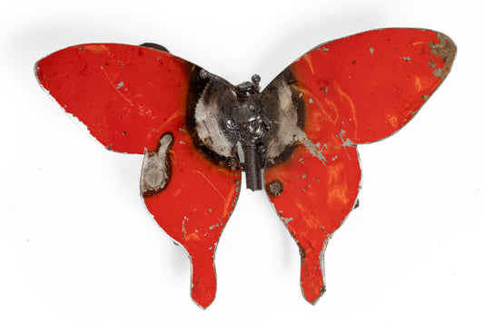 Röd fjäril 13 cm återbruk
