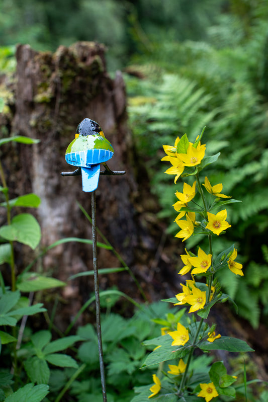 Talgoxe på pinne återbruk