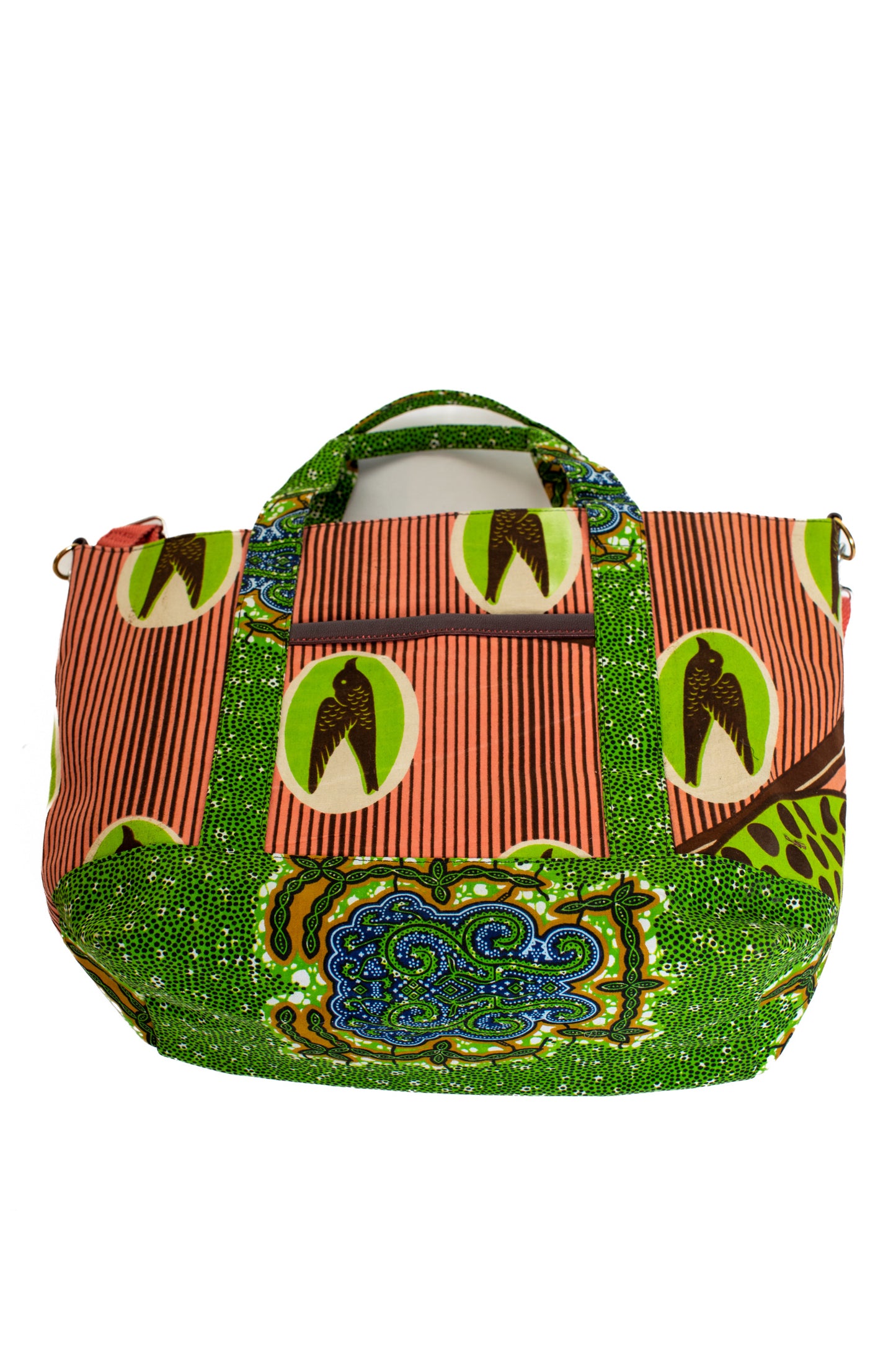 Toteväska kitenge grönrosa fåglar