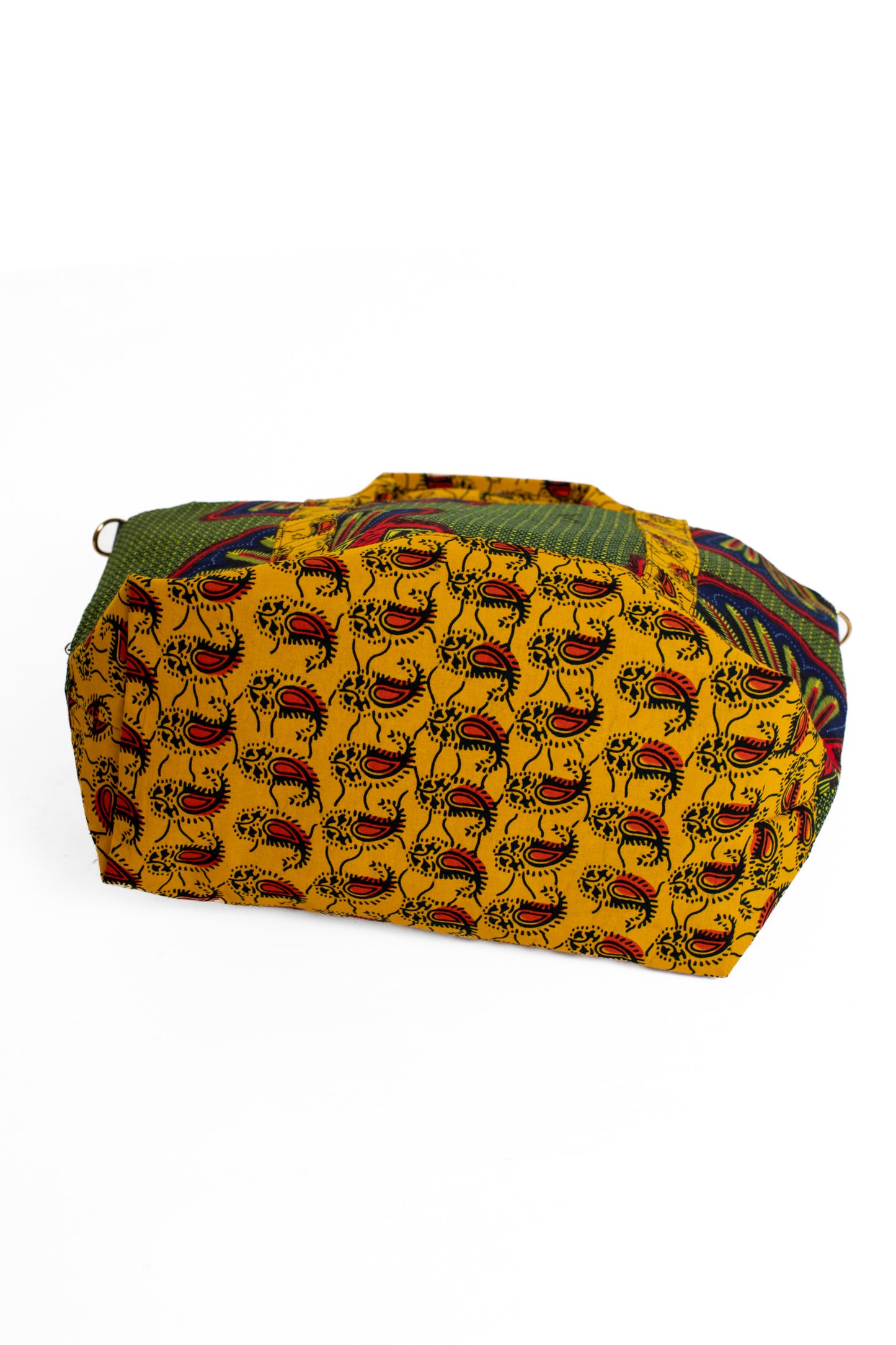 Toteväska kitenge orangegrön