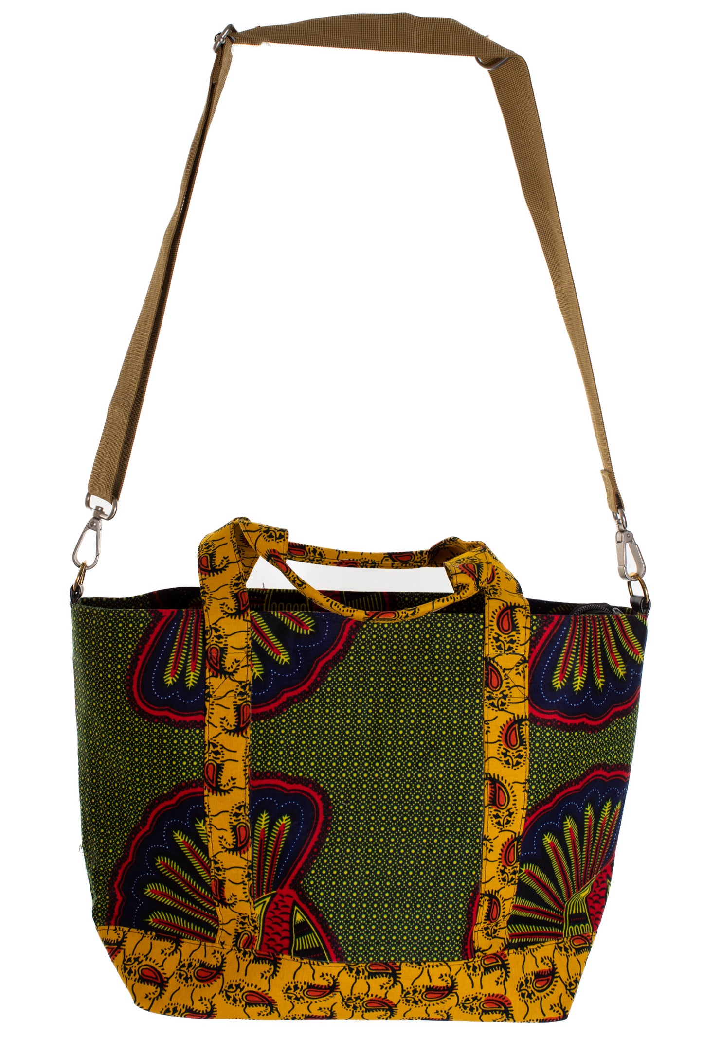 Toteväska kitenge orangegrön