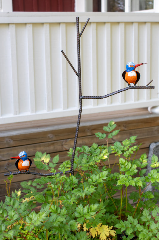 Växtstöd blåorange KUNGSFISKARE 85 cm återbruk