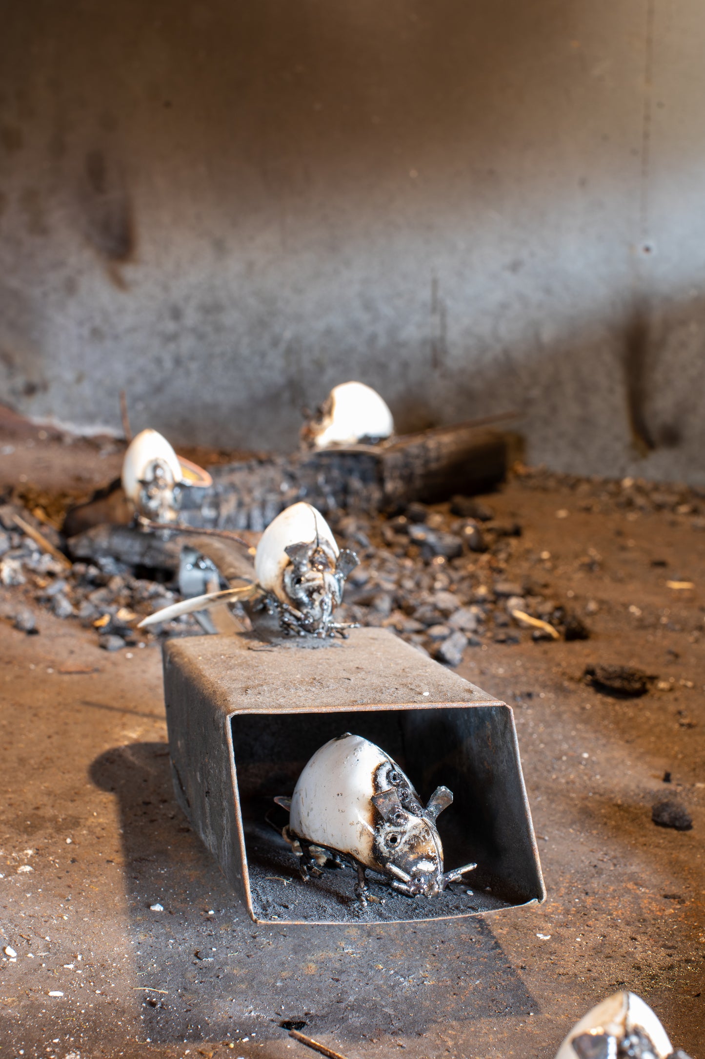 Vit MUS 9 cm återbruk