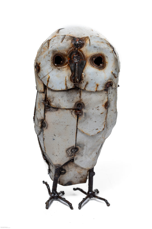 Vit UGGLA 22 cm återbruk