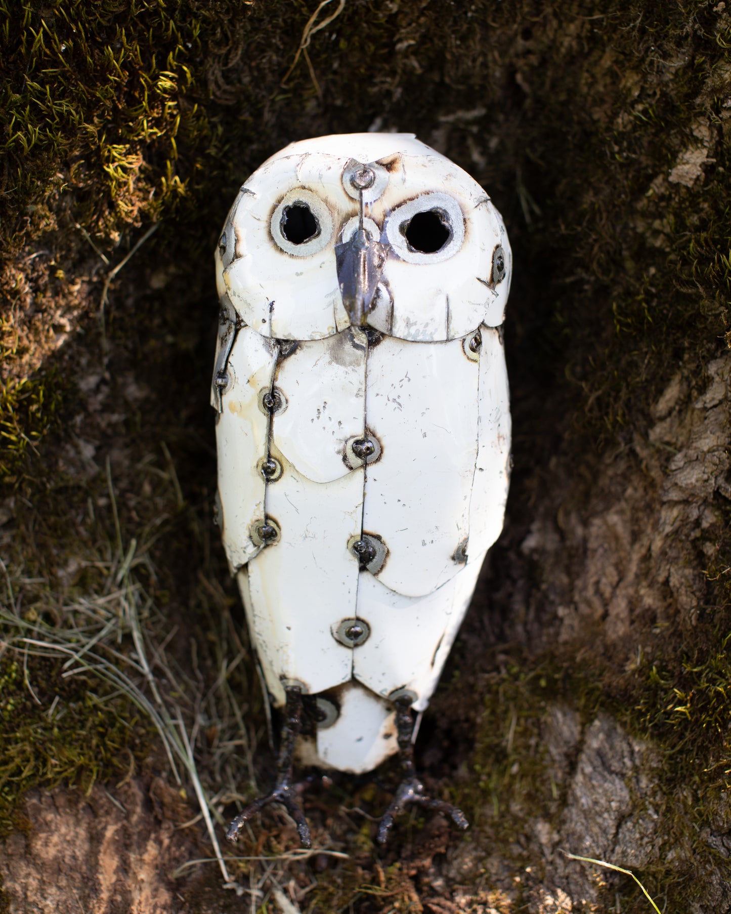 Vit UGGLA 35 cm återbruk