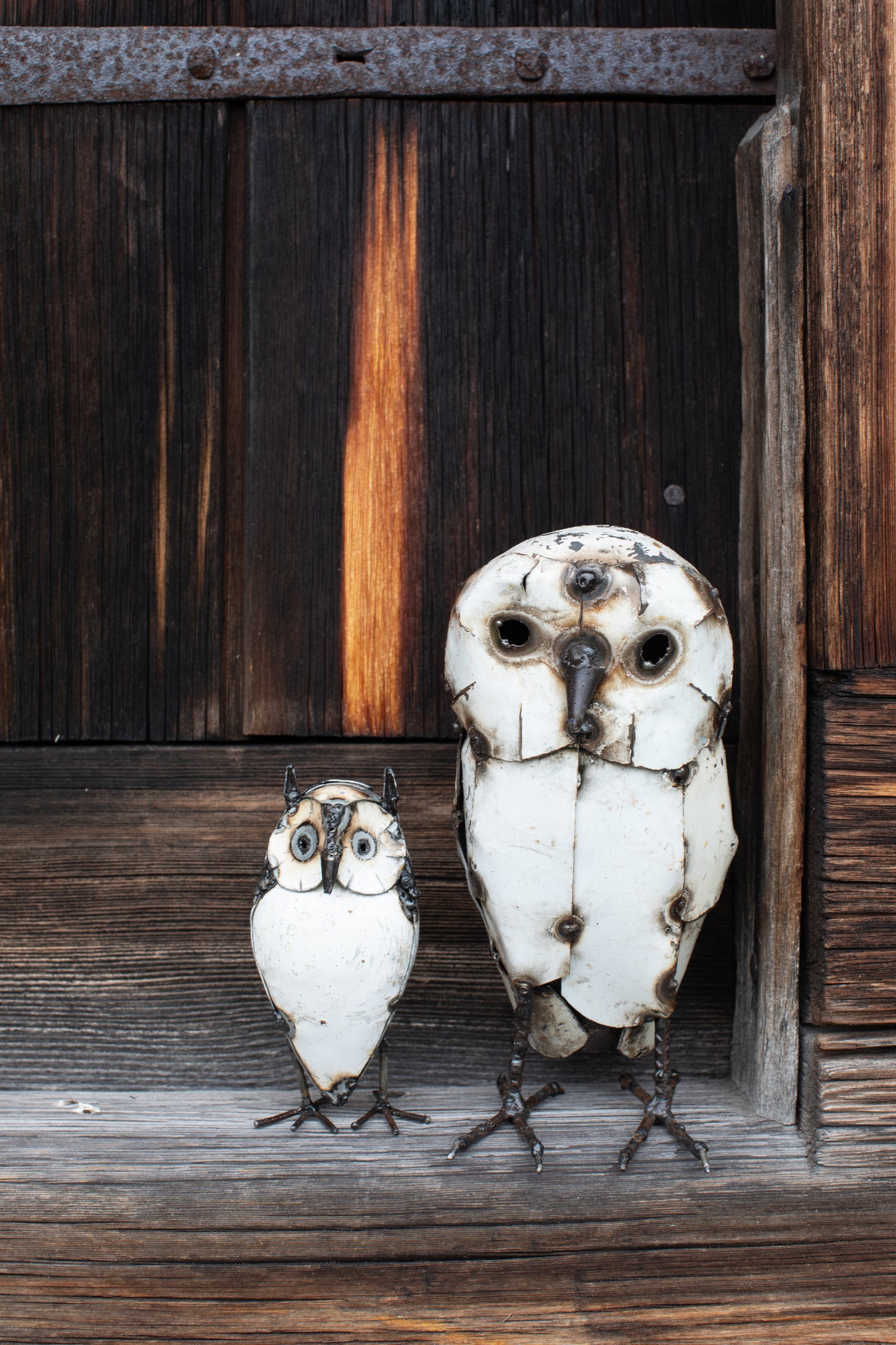 Vit UGGLA 12 cm återbruk