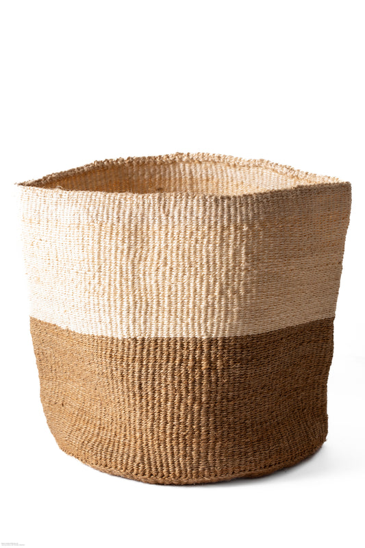 Förvaringskorg 30 cm vit sand sisal