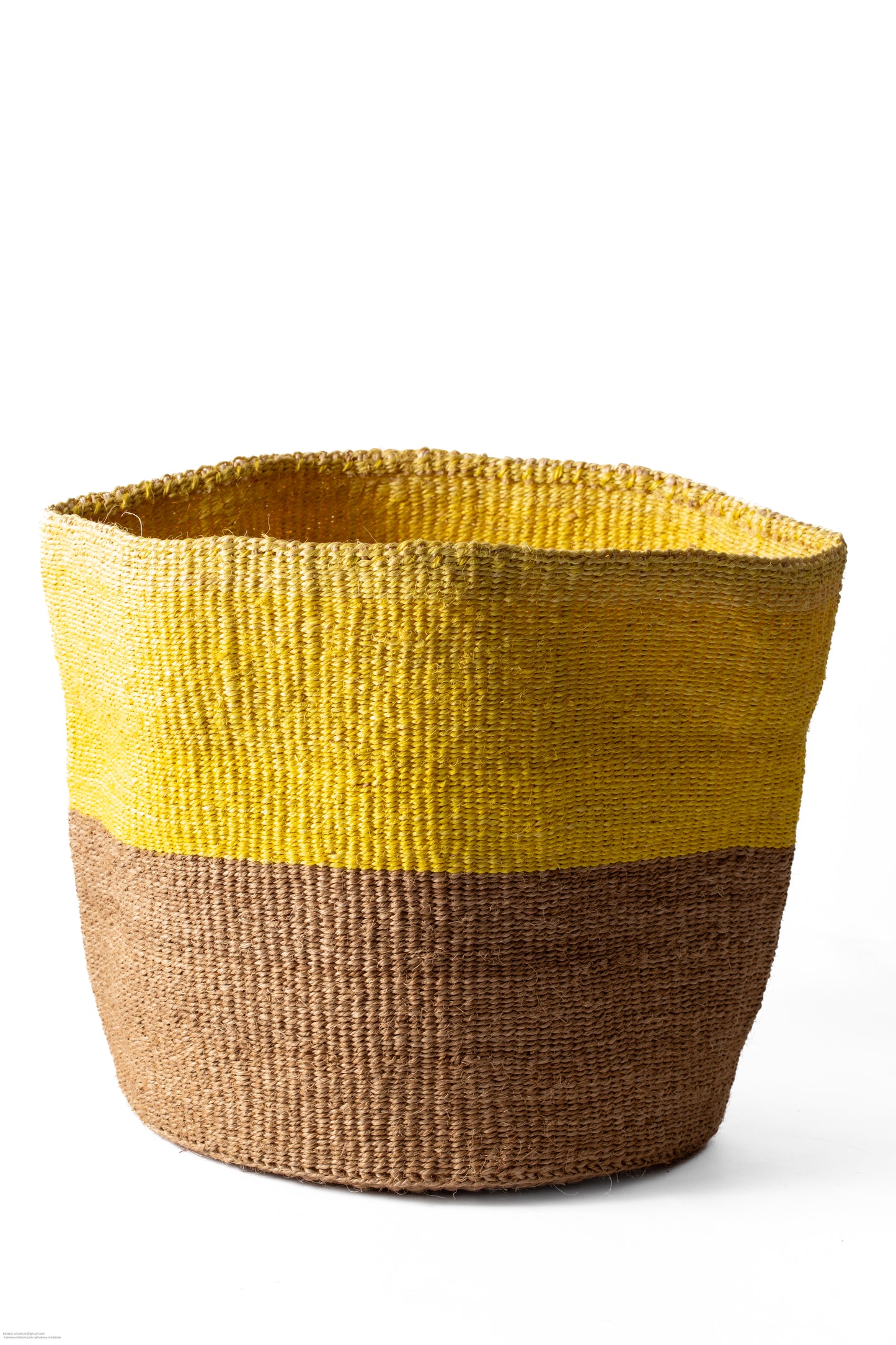 Förvaringskorg 35 cm gul sand sisal