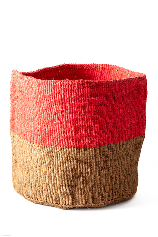 Förvaringskorg 36 cm rosa sand sisal