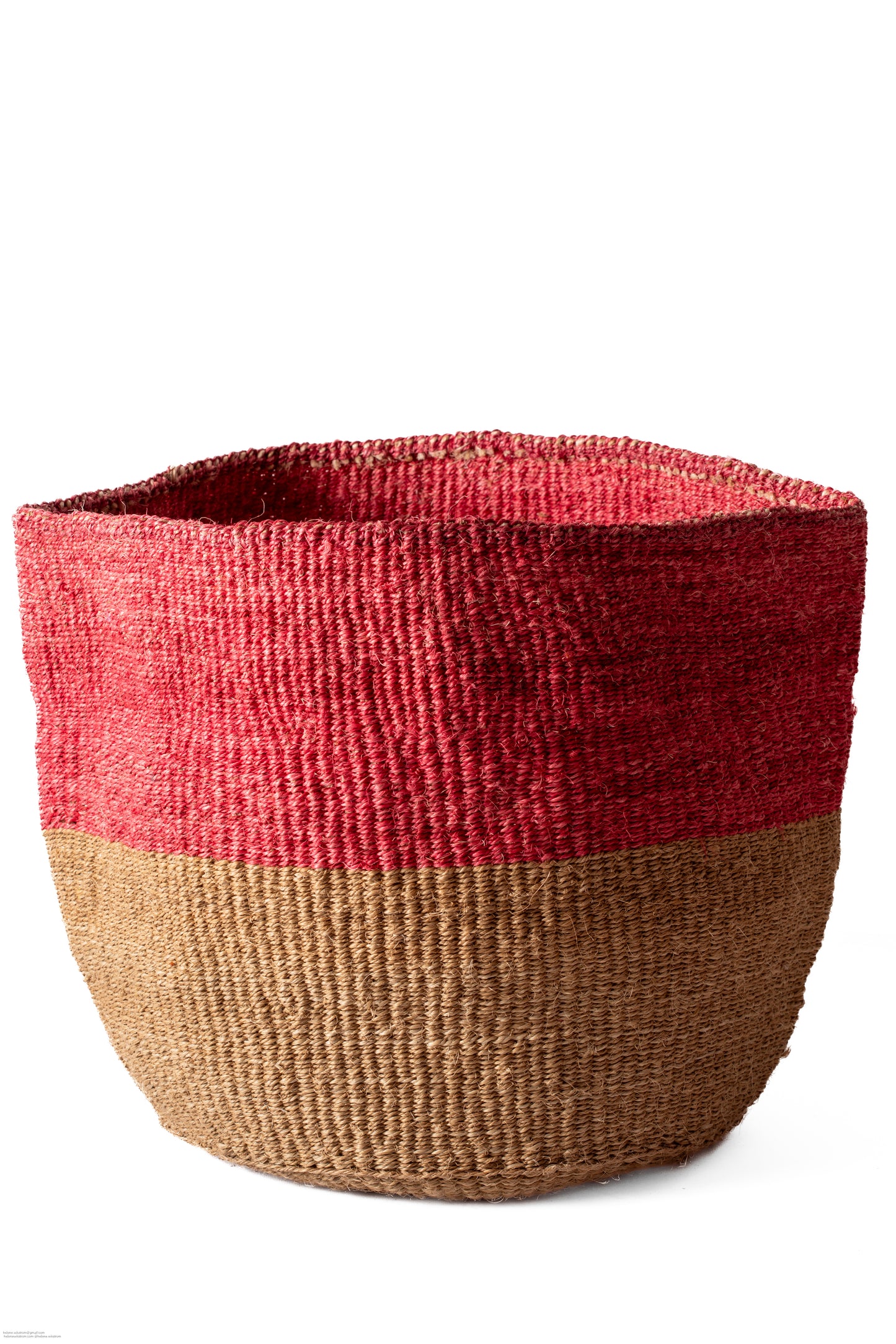 Förvaringskorg 37 cm gammelrosa sand sisal