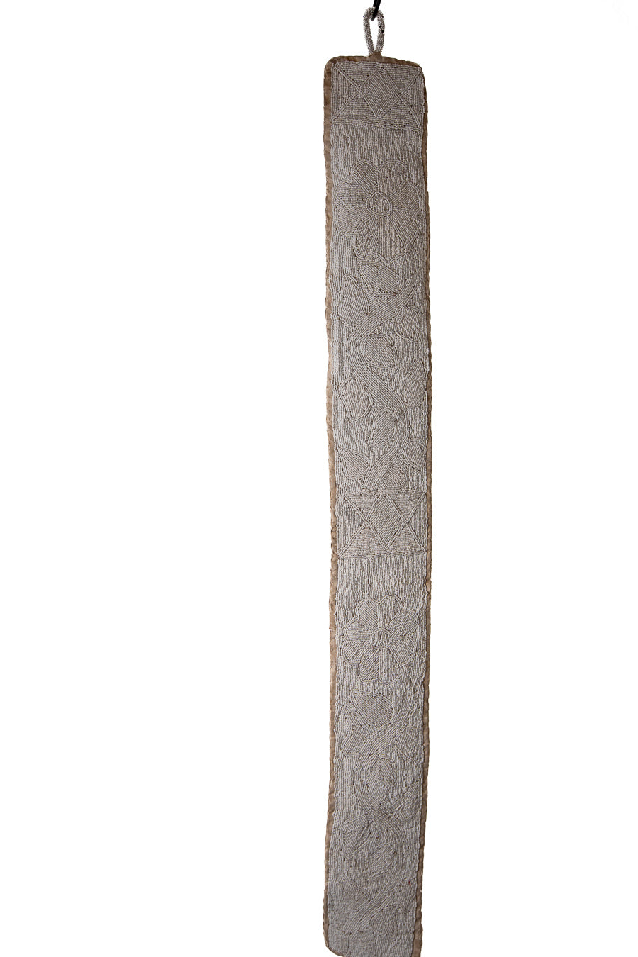 Pärlbroderad väggpanel Yoruba vit